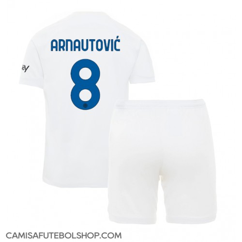 Camisa de time de futebol Inter Milan Marko Arnautovic #8 Replicas 2º Equipamento Infantil 2023-24 Manga Curta (+ Calças curtas)